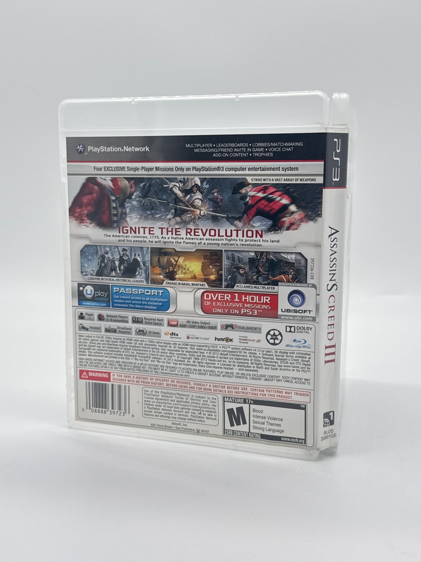 Assassin's Creed III (Sony PlayStation 3, 2012) PS3 w/ Manual