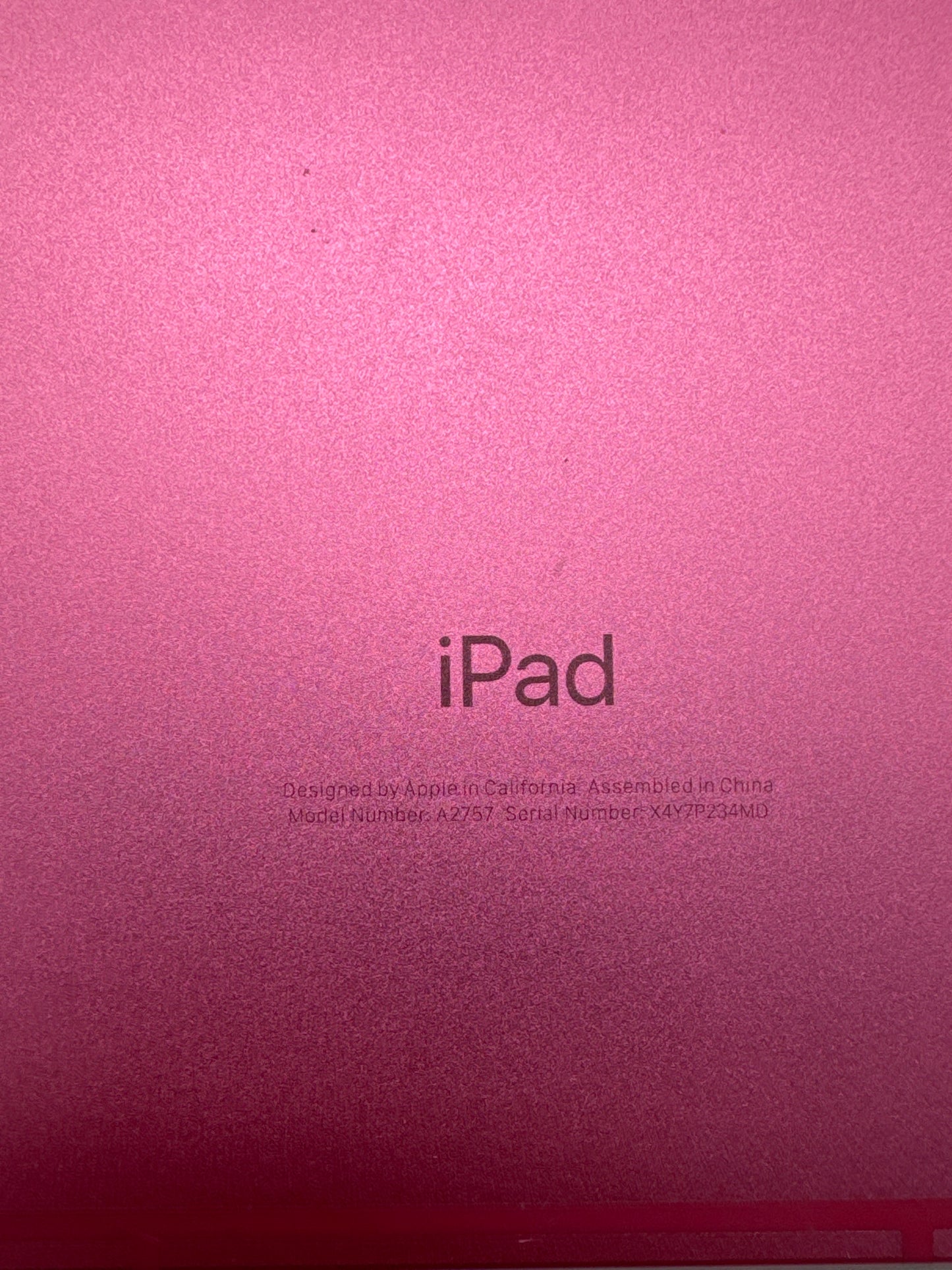 Apple iPad 10th Gen 256GB Pink WiFi Cellular Unlocked A2757 Broken For Parts Only READ