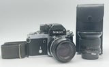 Nikon F Photomic FTn 35mm SLR Film Camera Black w/ 50mm & 28mm Lens Used image 1