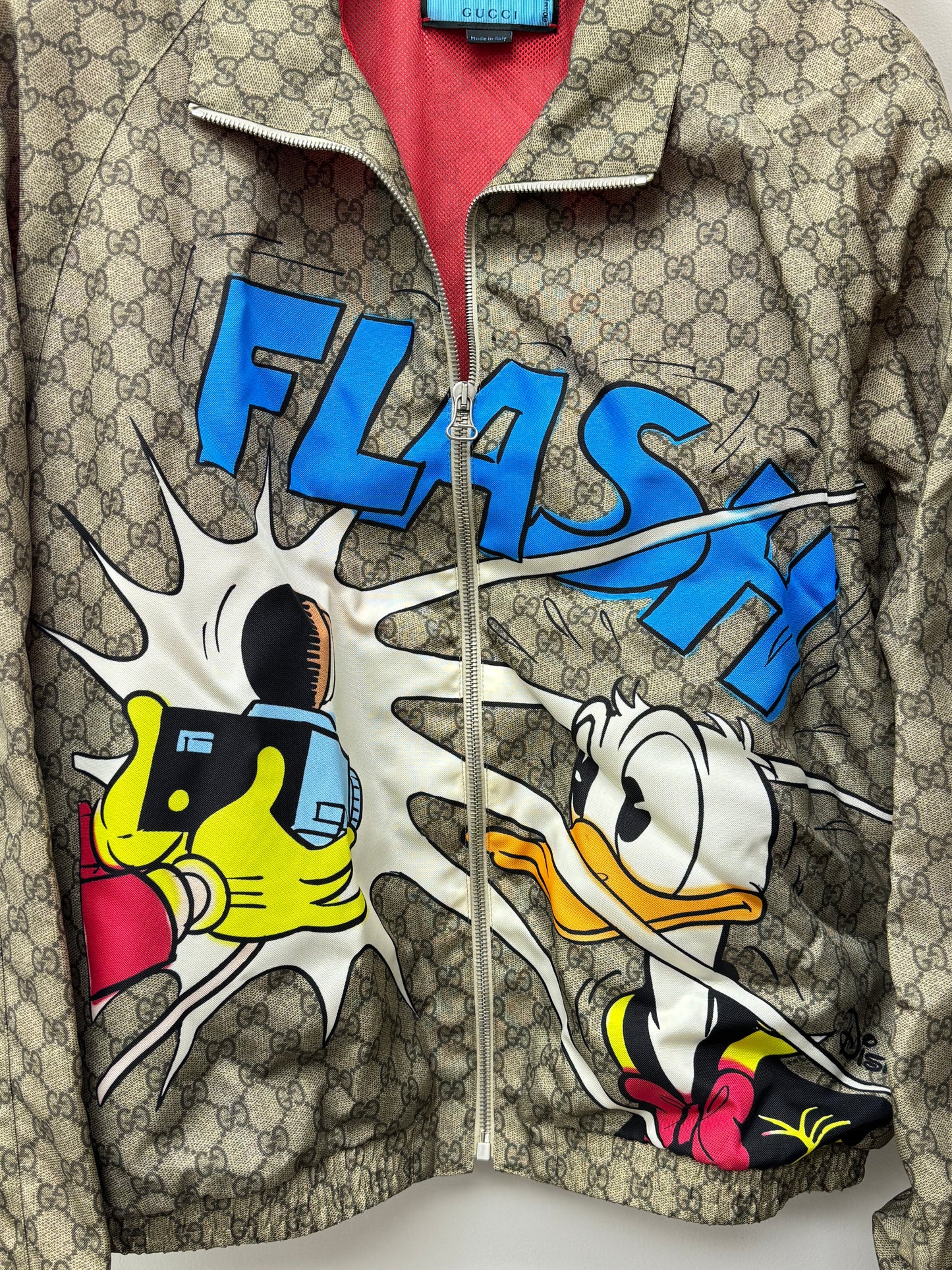 Gucci x Disney Donald Duck GG Supreme Nylon Jacket Italian Size 50
