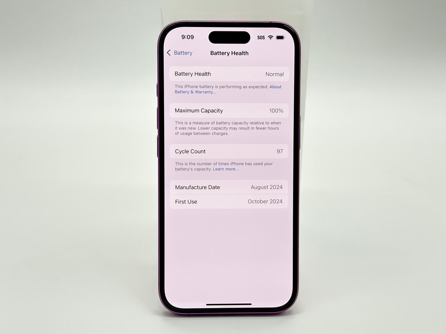 AT&T Apple iPhone 16 6.1" 128GB 100% Battery Health A3081 Pink