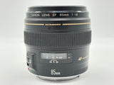 Canon EF 85mm f/1.8 USM Portrait Prime Lens Black image 1