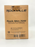 Pair Rockville RockSlim 70W White 5.25" 70v Commercial Restaurant Wall Speakers image 3