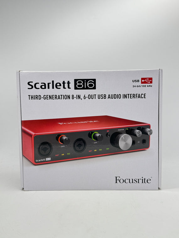 Focusrite Scarlett 8i6 3rd Gen USB Audio Interface Black Used