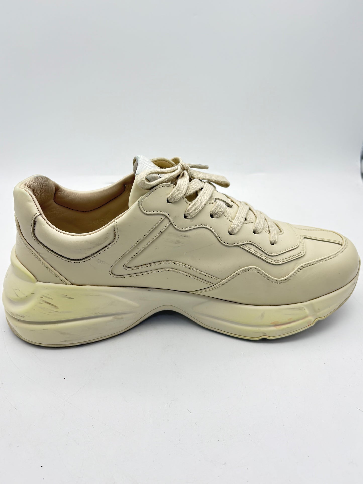 Gucci Rhyton Disney Donald Duck Flash Shoes Men's Luxury Shoes White Used With Box