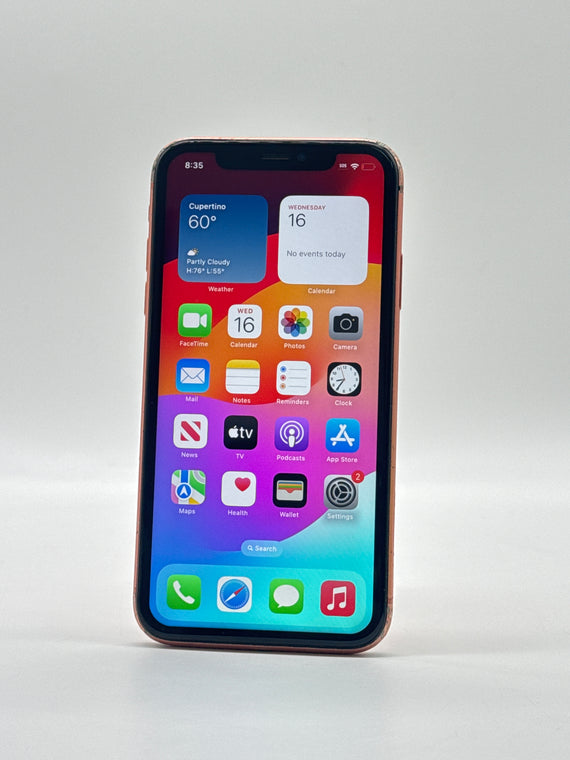 Unlocked Apple iPhone XR A1984 64GB Coral - Cracked Read!