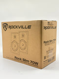Rockville Rock Slim 70W 70V Commercial Slim Wall Speaker White New image 1