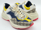 Gucci GG Rhyton Sneakers Beige White Yellow Men's Designer Shoes image 1
