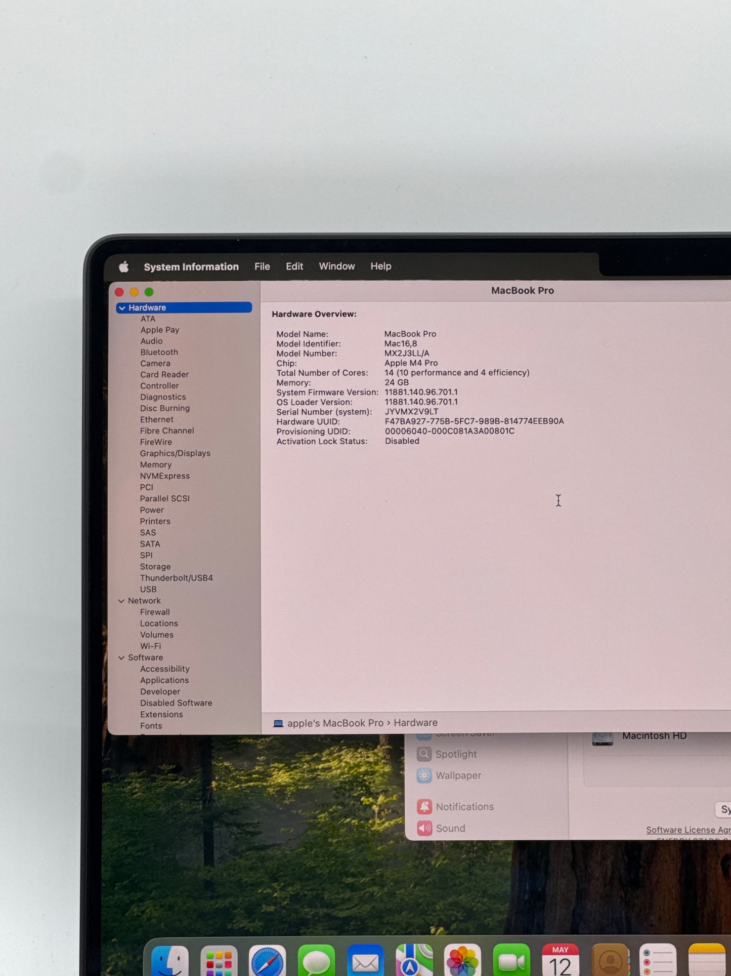 2024 Apple MacBook Pro 14.2" A3401 M4 Pro 14C-CPU 20C-GPU 24GB RAM 1TB SSD