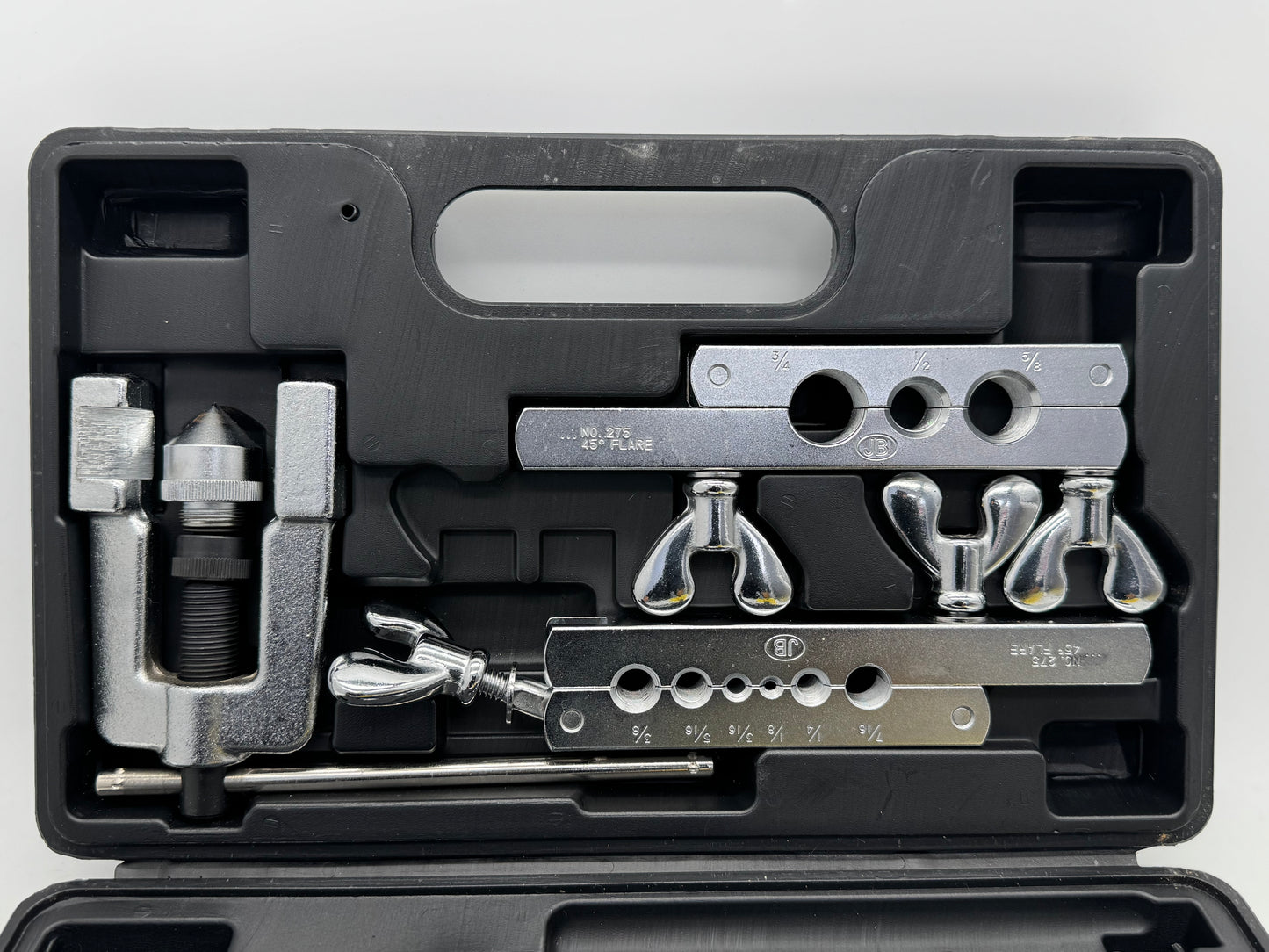 JB Industries T20275 40 Degree Flare Swage Tool Kit Black w/ Box Used