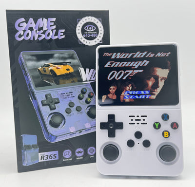 R36S Handheld Retro Game Console 3.5" IPS White w/ 164GB microSD