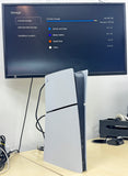 Sony PlayStation 5 Slim CFI-2115 825GB White Digital w/ 2 Controllers Used image 4