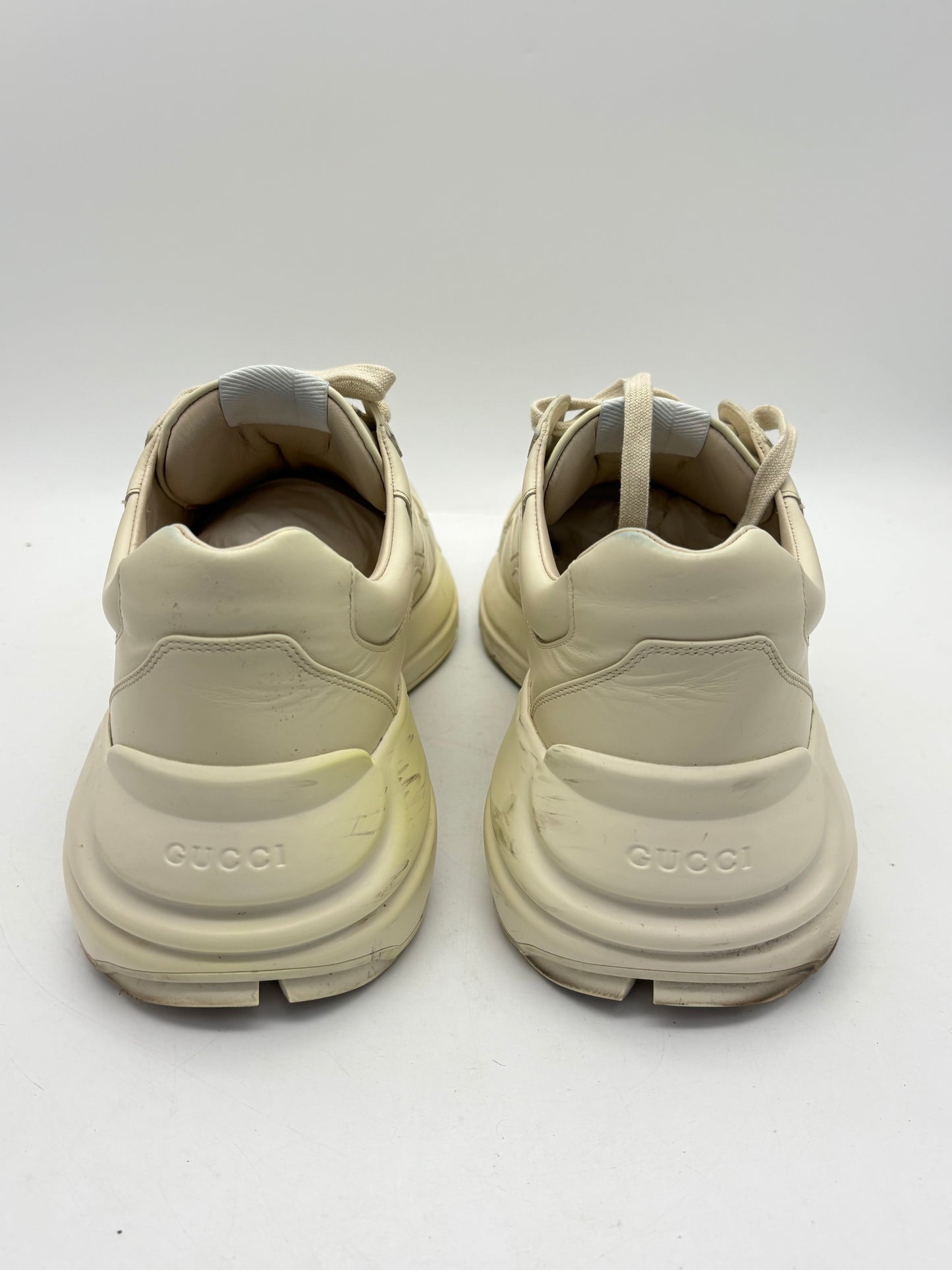 Gucci Rhyton Disney Donald Duck Flash Shoes Men's Luxury Shoes White Used With Box