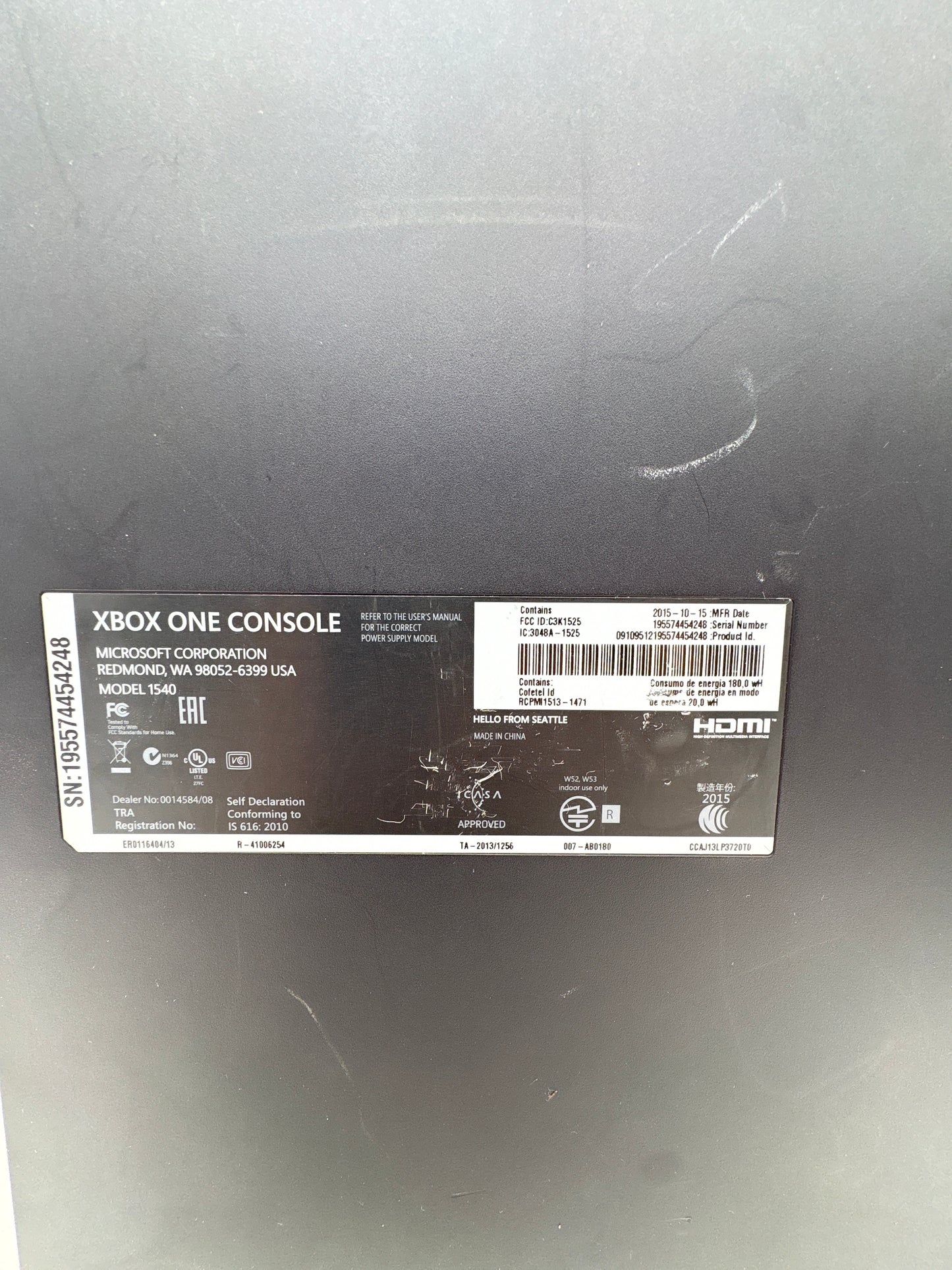 Microsoft Xbox One (1540) 2013 Video Game Console - Black - 120GB