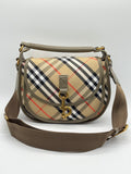 Burberry Small B Clip Messenger Shoulder Bag Sand New Without Tags image 1