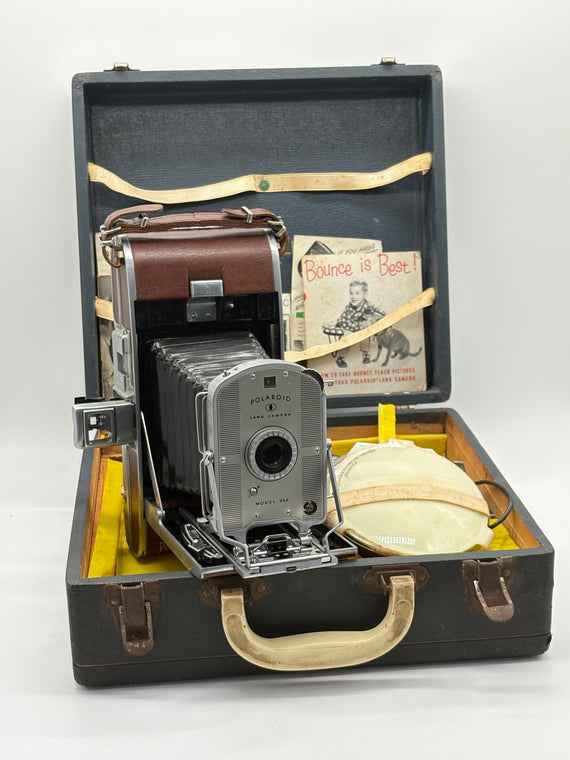Polaroid Land Camera Model 95A Folding Camera Case Lenses Accessories