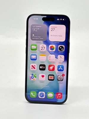 Unlocked Apple iPhone 15 A2846 128GB Black 89% Battery Health