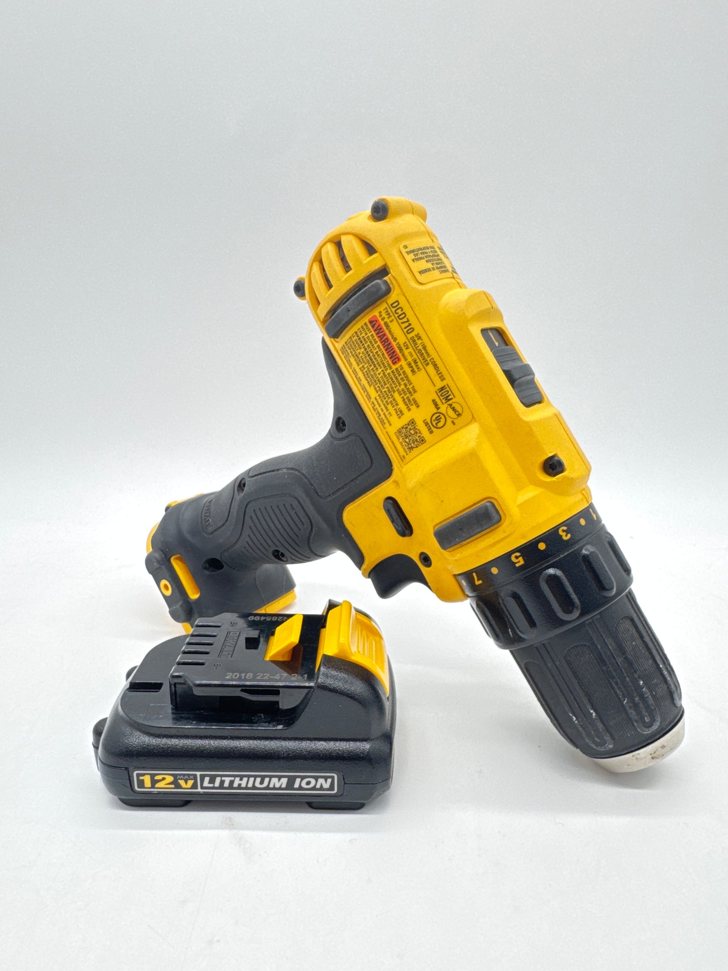 DeWalt DCD710 3/8" (10mm) Cordless Drill/Driver Power Tool w/ 12v Lithium Ion Battery