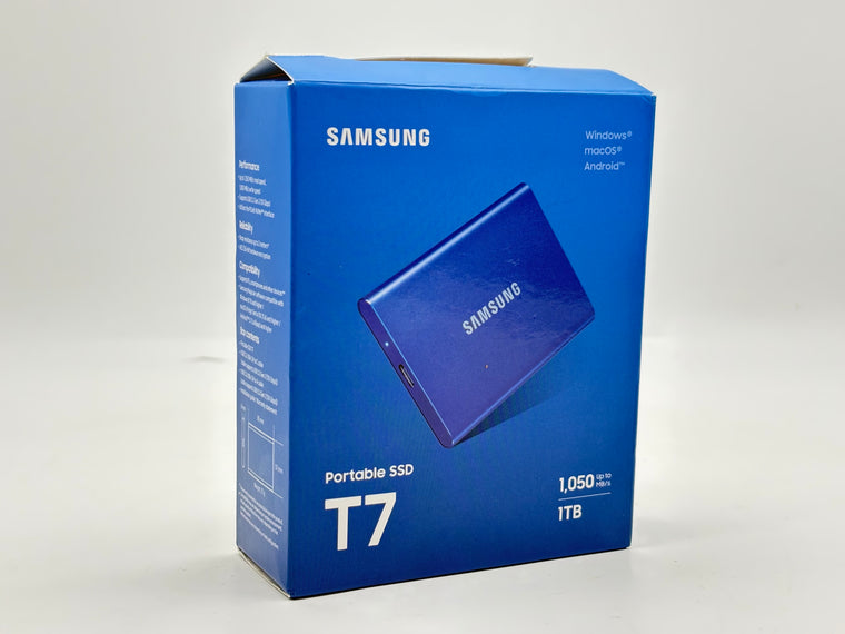 Samsung T7 1TB Portable SSD USB 3.2 USB-C 1050MB/s Indigo Blue