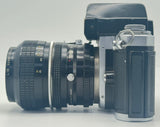 Nikon F Photomic FTn 35mm SLR Film Camera Black w/ 50mm & 28mm Lens Used image 3