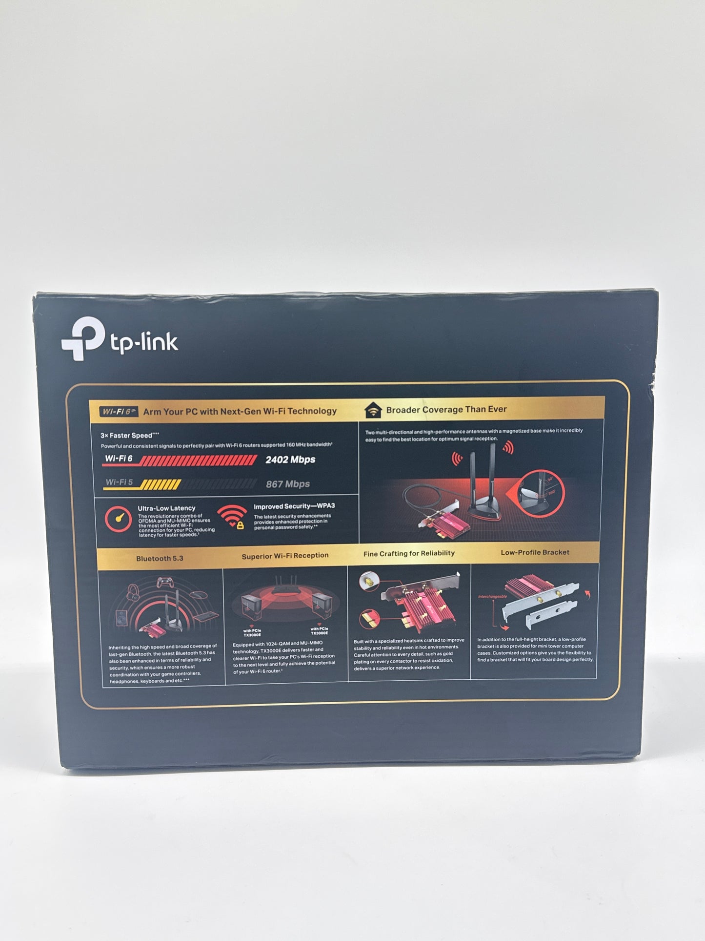 TP-Link AX300 TX3000E PCI WiFi + Bluetooth Card Black