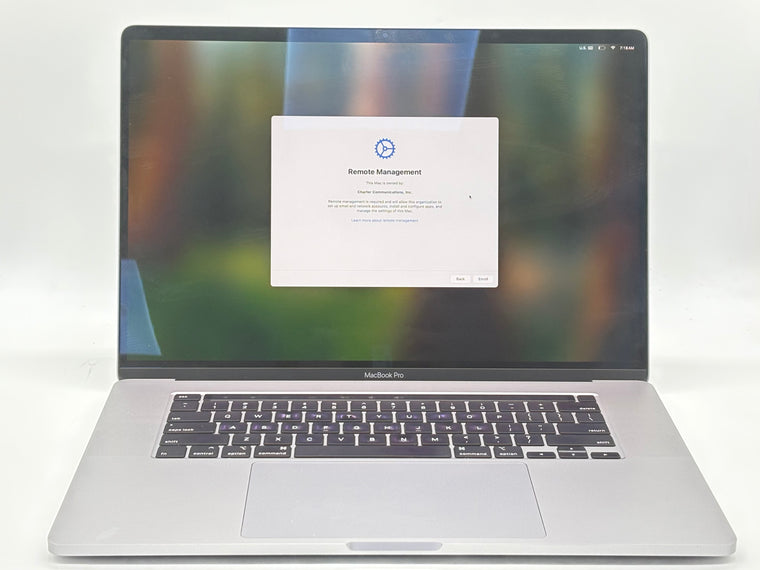 Apple MacBook Pro 16" A2141 2019 Core i7-9750H 16GB 512GB Silver MDM Locked For Parts
