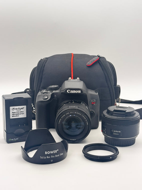 Canon EOS Rebel T8i 24.1MP Digital SLR DSLR Camera w/Bag & Accessories