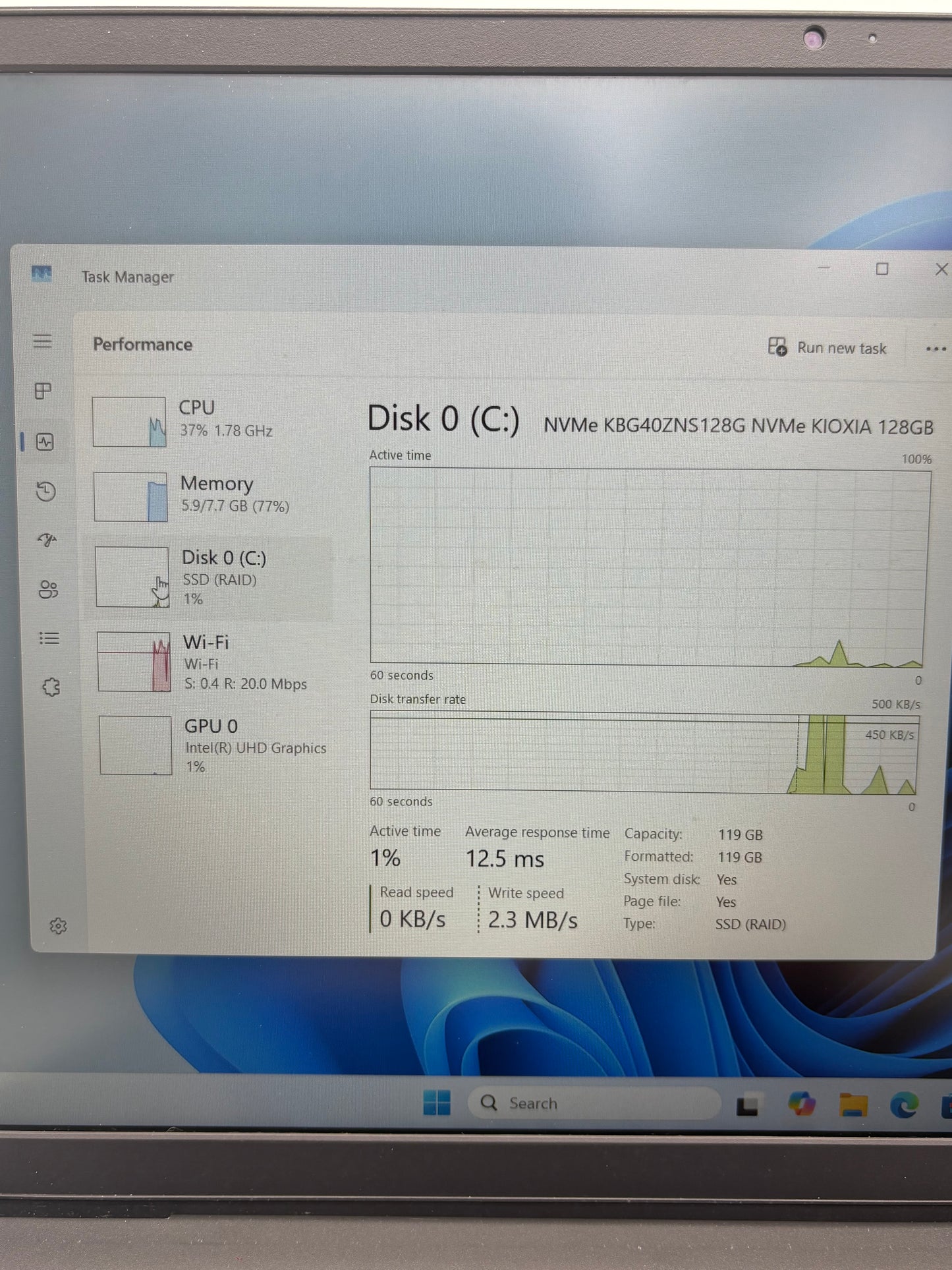 Dell Inspiron 15 3511 15" Core i3 11th Gen 8GB RAM 128GB SSD Black Laptop