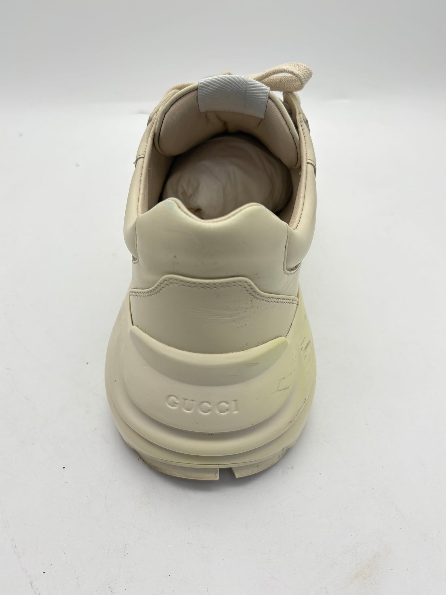 Gucci Rhyton Disney Donald Duck Flash Shoes Men's Luxury Shoes White Used With Box