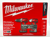 Milwaukee 2691-22 M18 Combo Kit Drill + Impact Driver New In Box image 2
