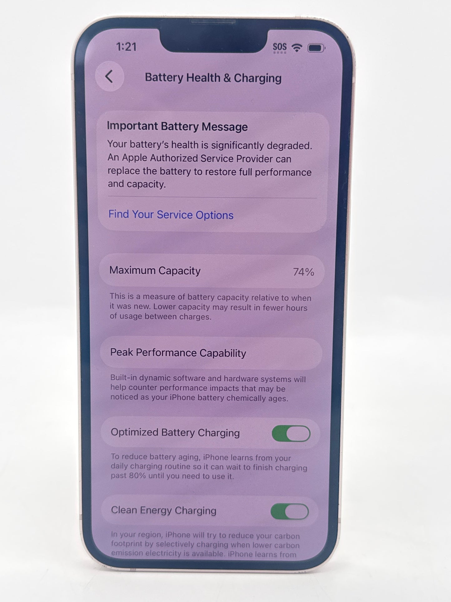 Apple iPhone 13 A2482 128GB Pink Unlocked Service Battery Clean IMEI