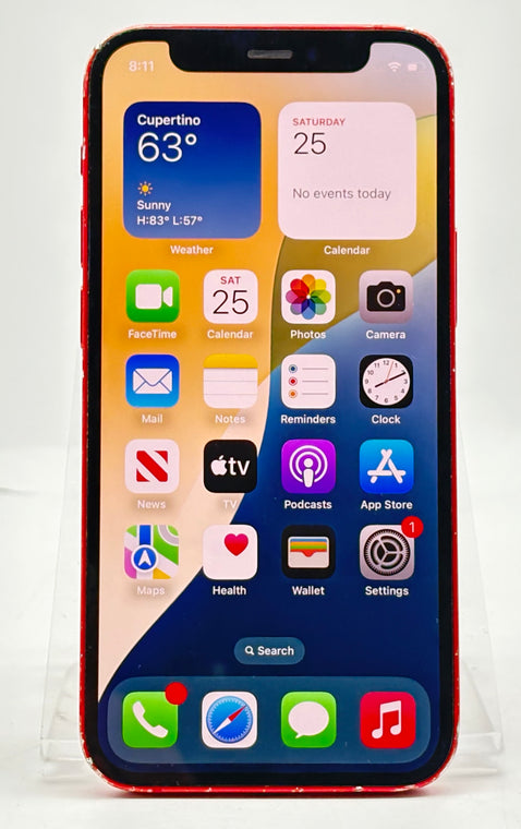 Apple iPhone 12 Mini 128GB Red Unlocked Damaged Back Service Battery For Parts