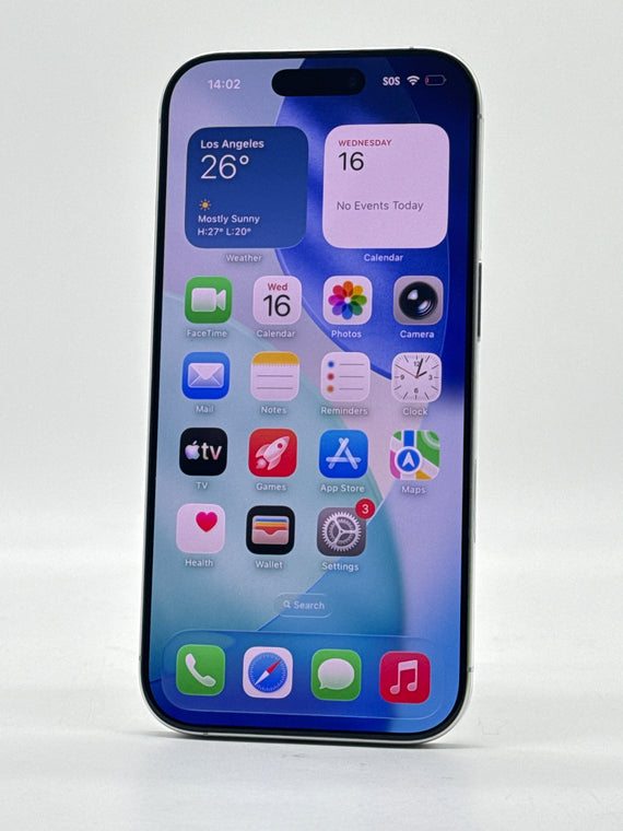 Unlocked Apple iPhone 16 Pro A3083 128GB White Titanium 91% BH