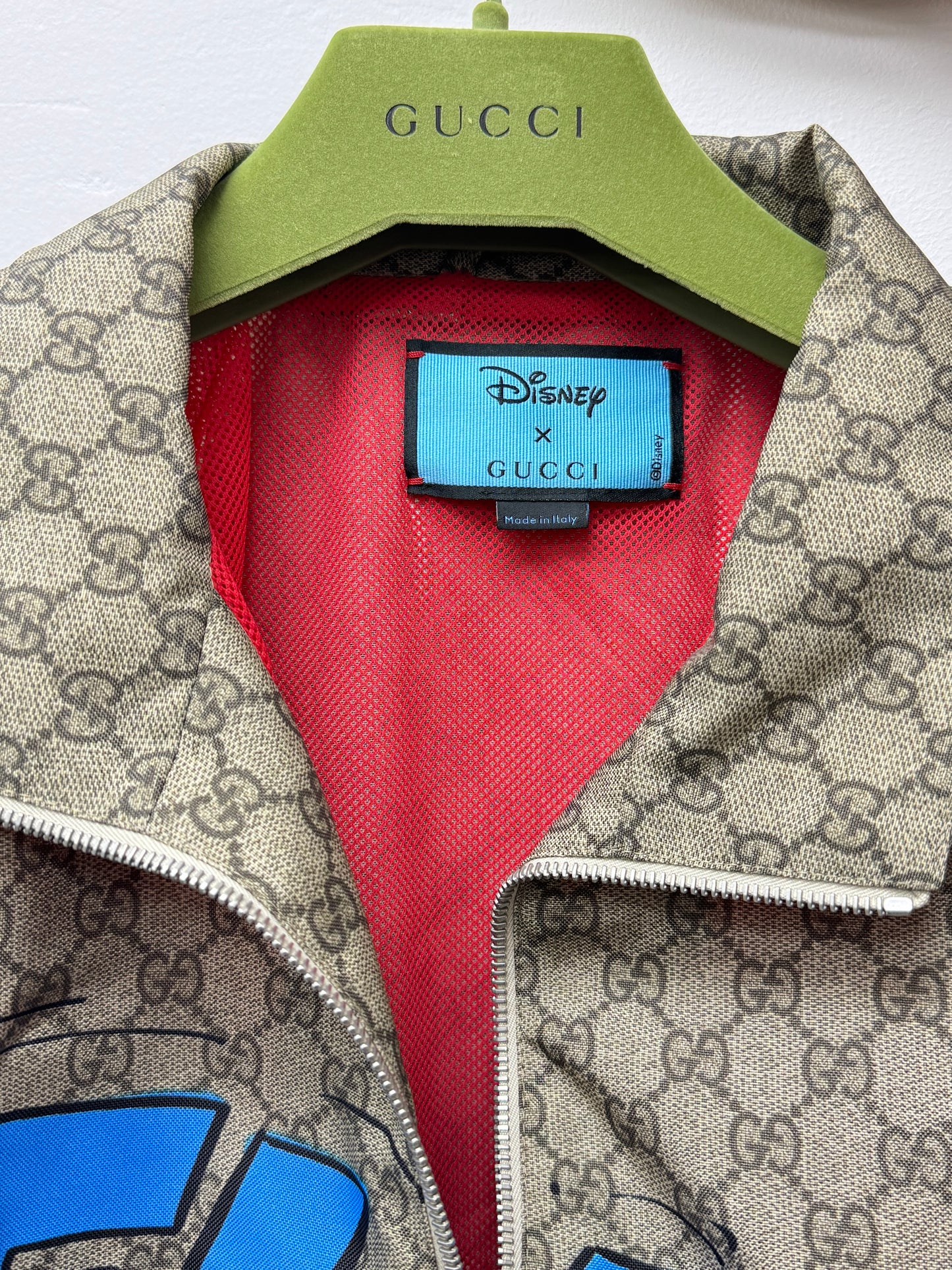 Gucci x Disney Donald Duck GG Supreme Nylon Jacket Italian Size 50
