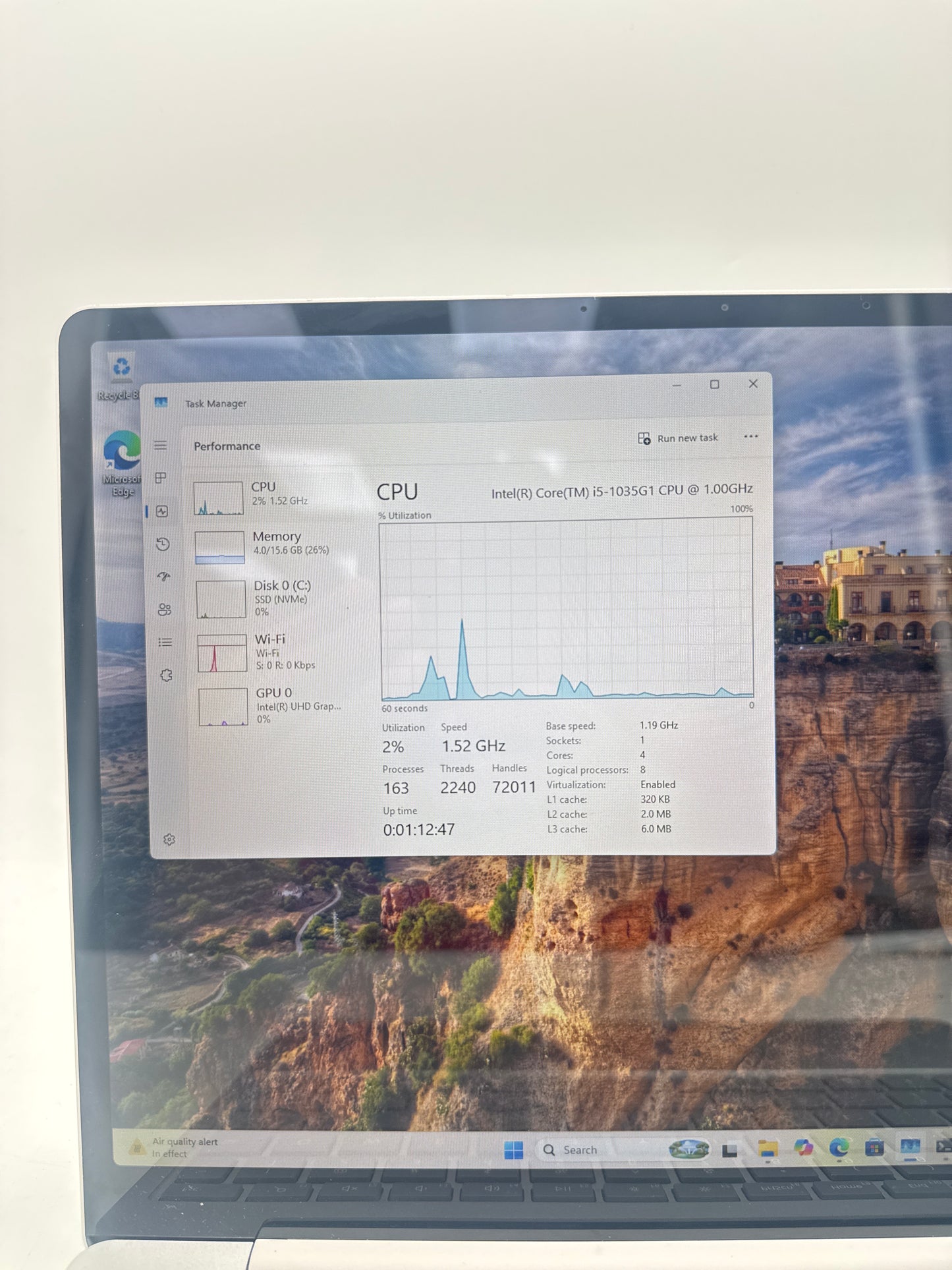 Microsoft Surface Laptop Go 1943 14-inch Core i5-1035G1 1.19Ghz 16GB 256GB Silver