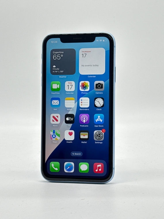 Unlocked Apple iPhone XR A1984 64GB Blue - Service Battery 68%