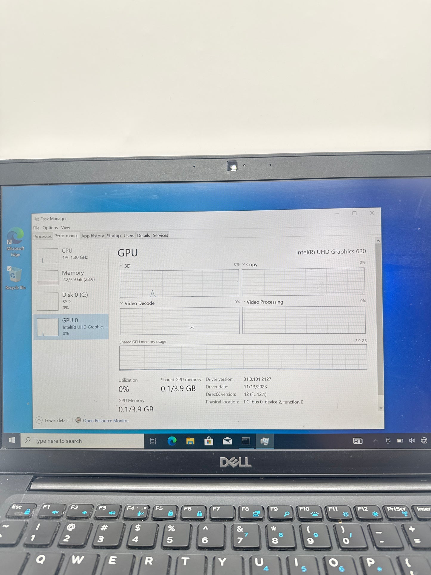 Dell Latitude 7490 14-inch Core i5-8350U 1.9Ghz 8GB RAM 256GB Black