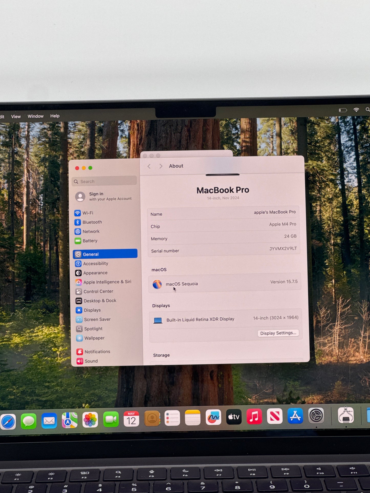 2024 Apple MacBook Pro 14.2" A3401 M4 Pro 14C-CPU 20C-GPU 24GB RAM 1TB SSD