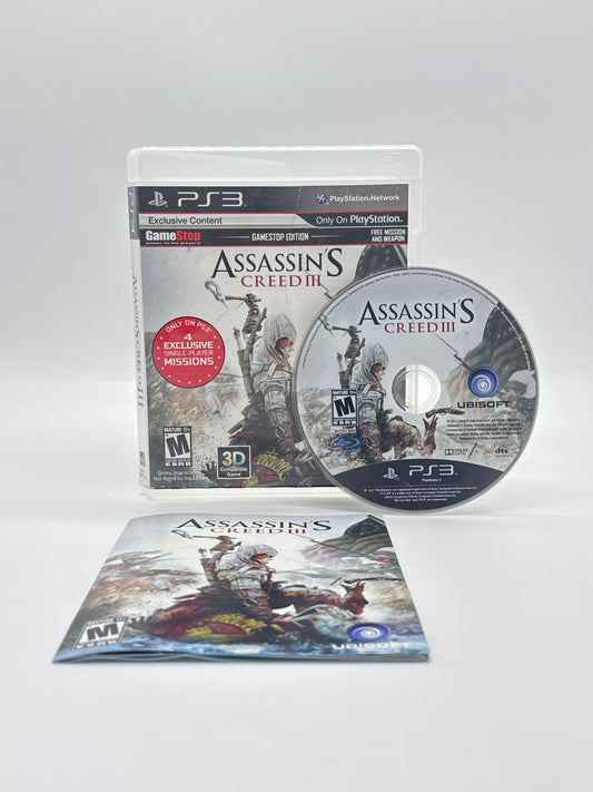 Assassin's Creed III (Sony PlayStation 3, 2012) PS3 w/ Manual