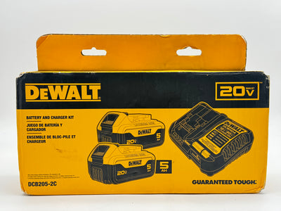 DeWALT DCB205-2C 20V MAX 2-Pack 5Ah Battery & Charger Kit