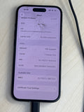 Unlocked Apple iPhone 15 A2846 128GB Black 74% BH - Cracked Read! image 4