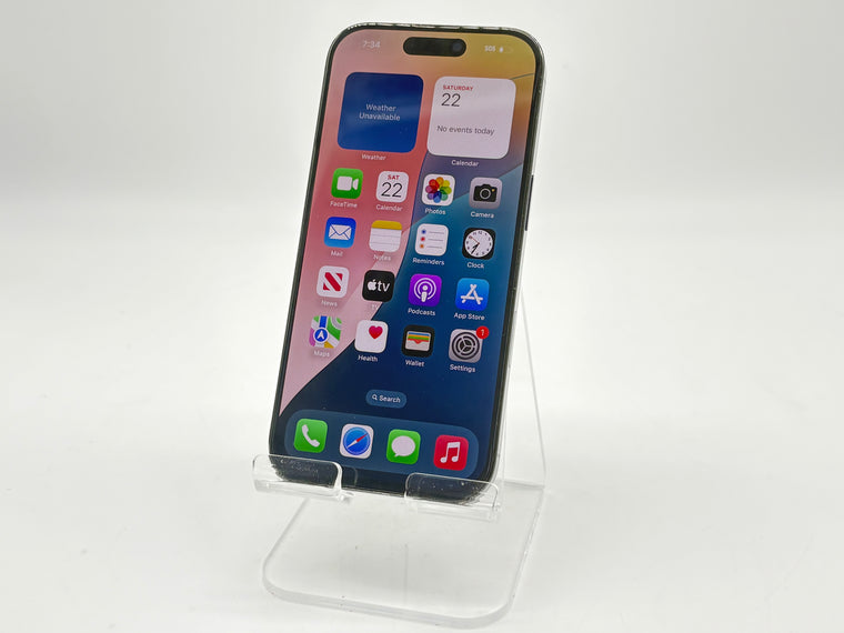 Apple iPhone 16 Pro 128GB Black Titanium Unlocked Aftermarket Display 96%BH