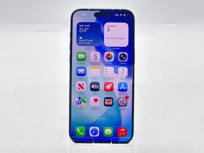 Apple iPhone 15 Pro Max 256GB Blue Titanium Unlocked Service Battery