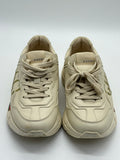 Gucci Rhyton Vintage Logo Sneakers Ivory Leather Chunky Designer Shoes EU 38.5 US 8.5 image 3