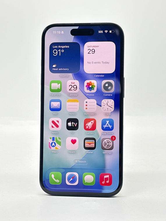 T-Mobile Apple iPhone 16 A3081 128GB Black 100% BH 2 Cycle