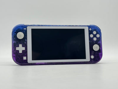Custom Nintendo Switch Lite Translucent Purple Blue Glitter Touch & Sound Work For Parts