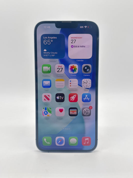 T-Mobile Apple iPhone 14 Plus A2632 128GB Blue Screen Crack & 79%BH Service Battery