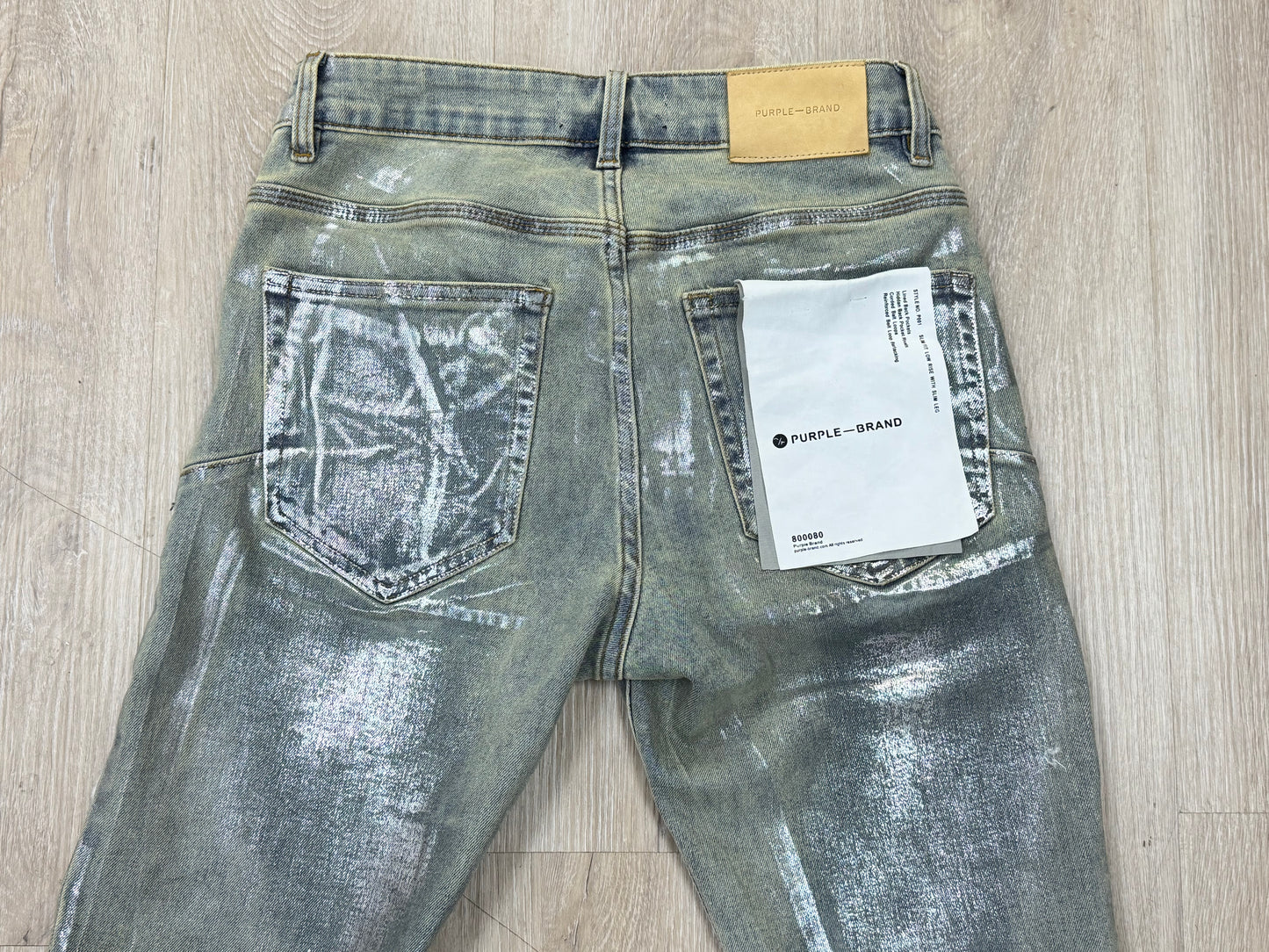 Purple Brand X-Ray Low Rise Slim Leg Jeans Reinforced Belt Loops Men's Denim Pants
