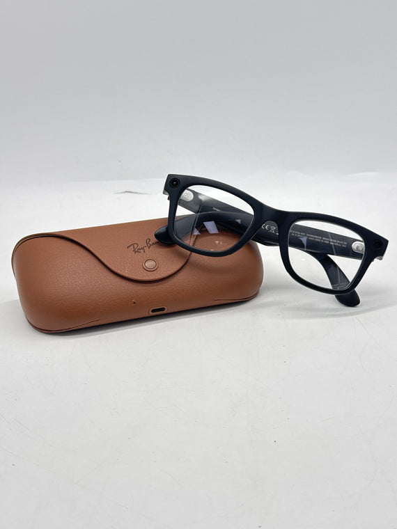 Ray-Ban Meta Wayfarer RW4012 Matte Black G15 Green Smart Glasses Used