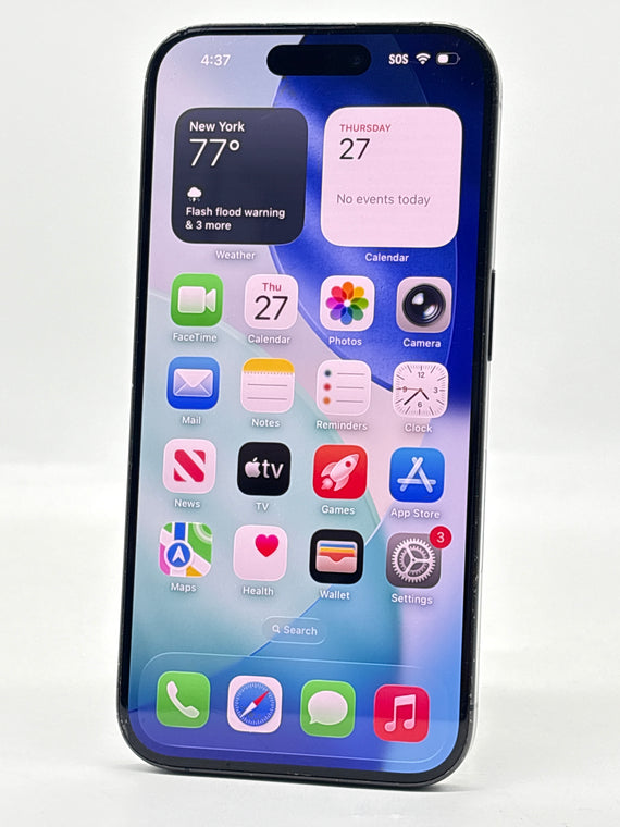 Unlocked Apple iPhone 15 Pro A2848 128GB Blue Titanium - Cracked Read!